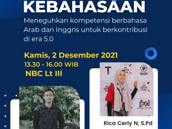 SEMINAR KEBAHASAAN Meneguhkan kompetensi berbahasa Arab dan Inggris untuk berkontribusi di era 5.0