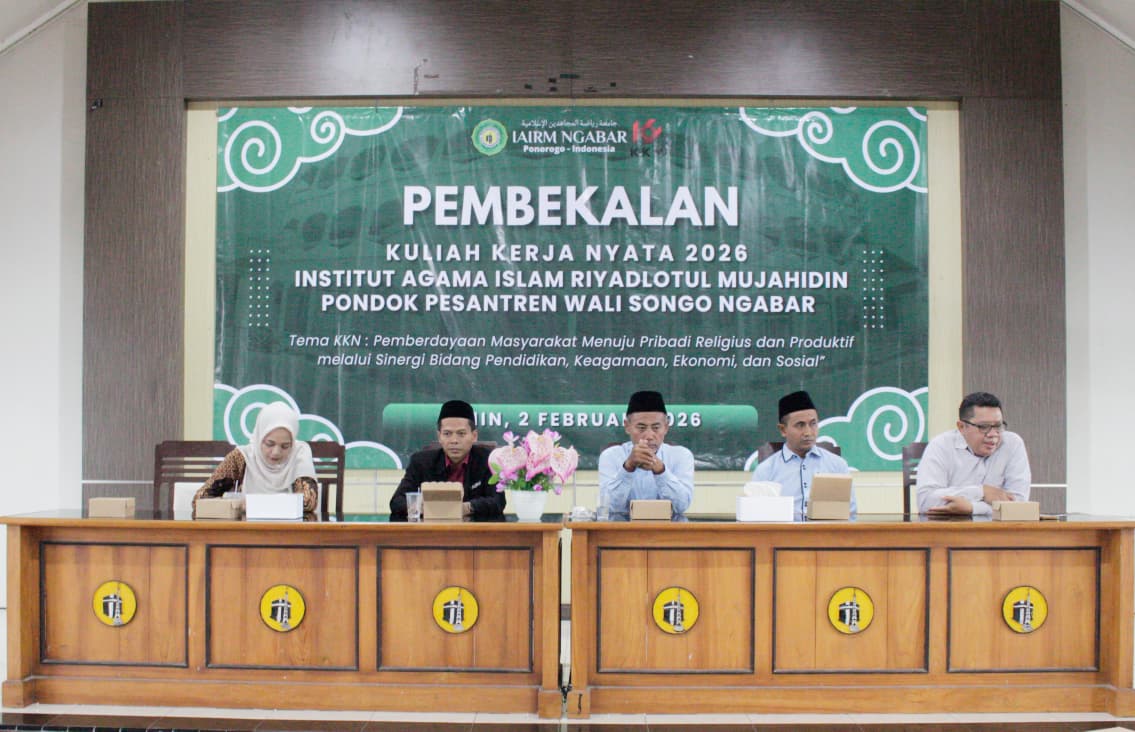 Pembekalan Peserta Kuliah Kerja Nyata (KKN) Th 2026 Kampus Institut Agama Islam Riyadlotul Mujahidin Ngabar