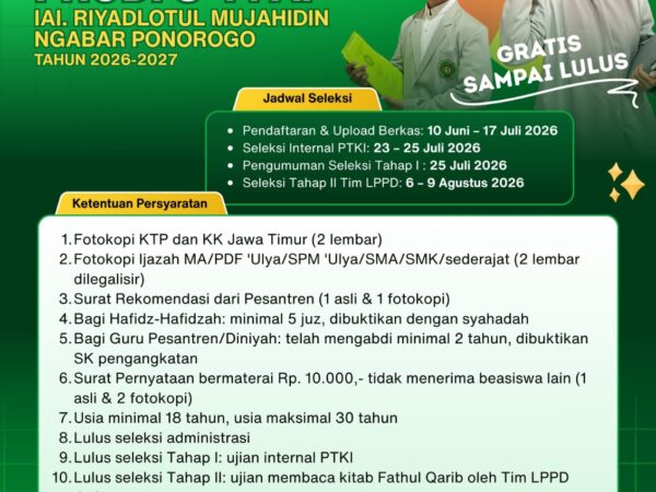 Penerimaan Mahasiswa Baru Beasiswa LPPD Pemprov Jawa Timur 2026/2027