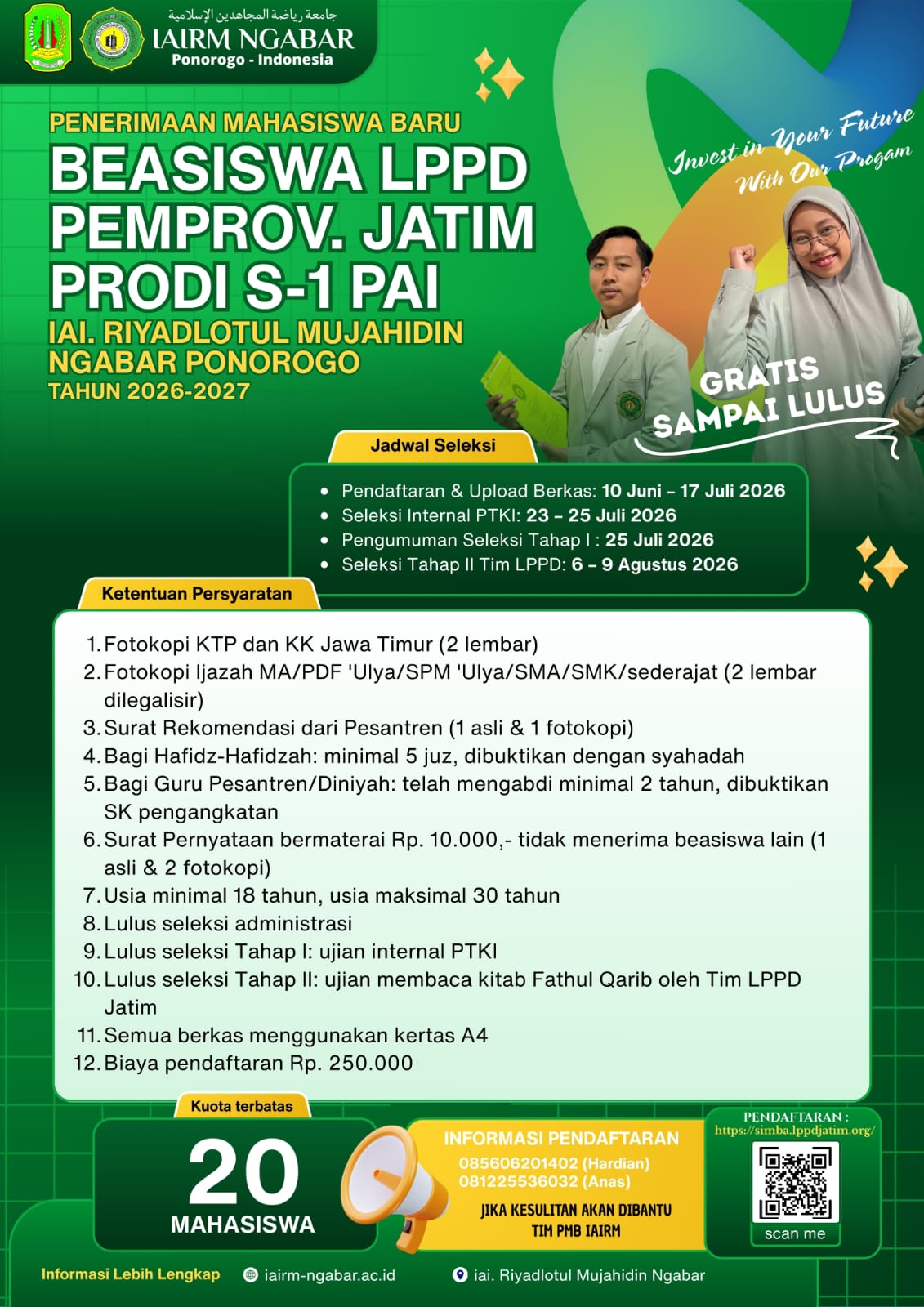 Penerimaan Mahasiswa Baru Beasiswa LPPD Pemprov Jawa Timur 2026/2027 Penerimaan Mahasiswa Baru Beasiswa LPPD Pemprov Jawa Timur 2026/2027