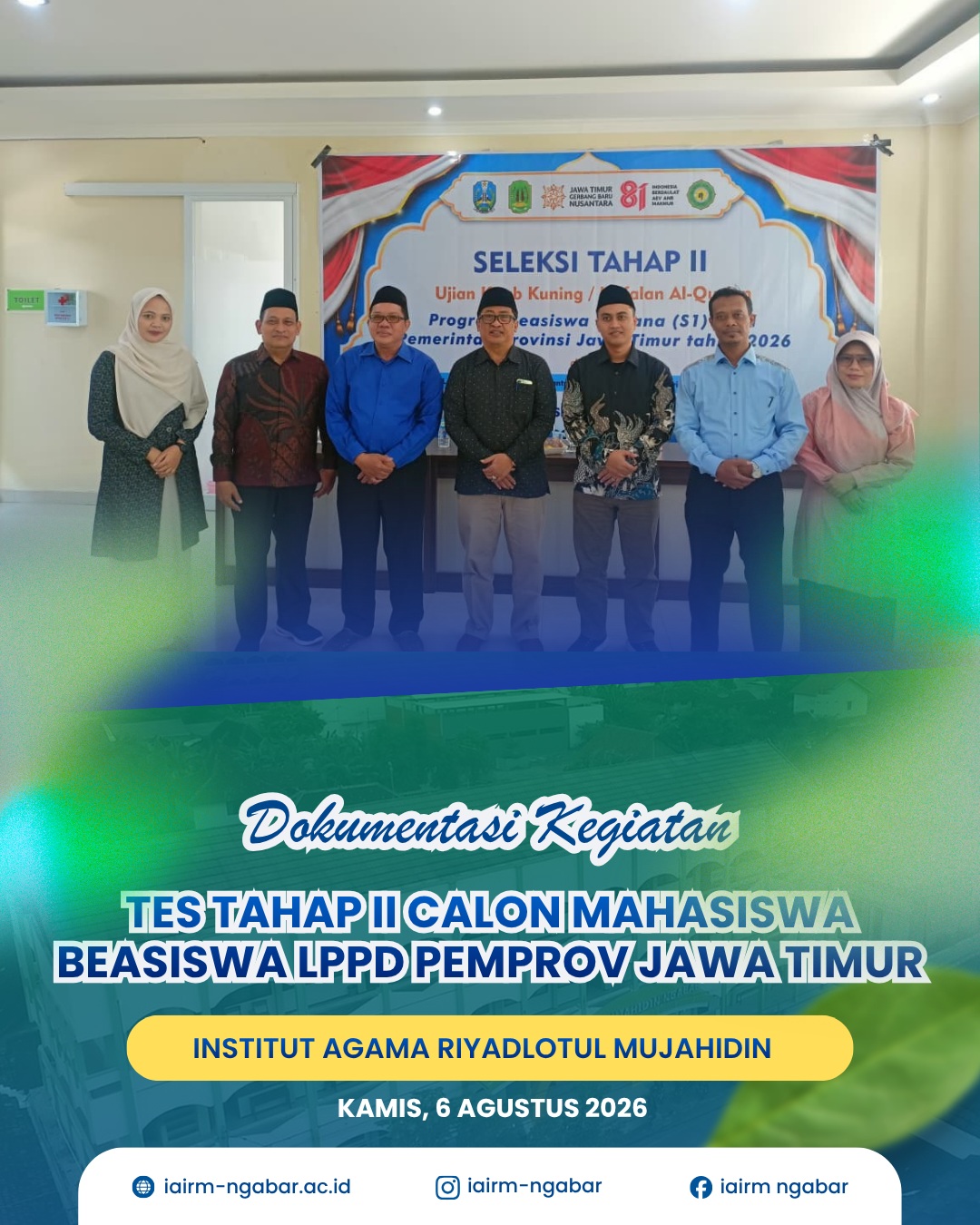 Tes Tahap II Calon Mahasiswa Beasiswa LPPD Pemprov Jatim